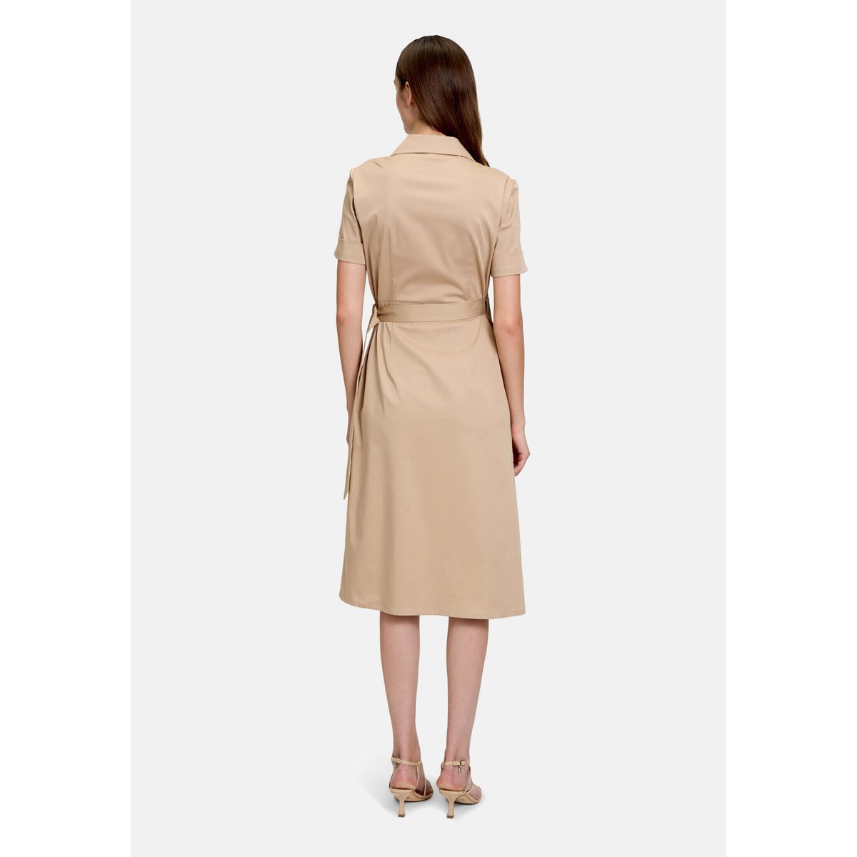 Robe portefeuille à col light taupe, BETTY & CO