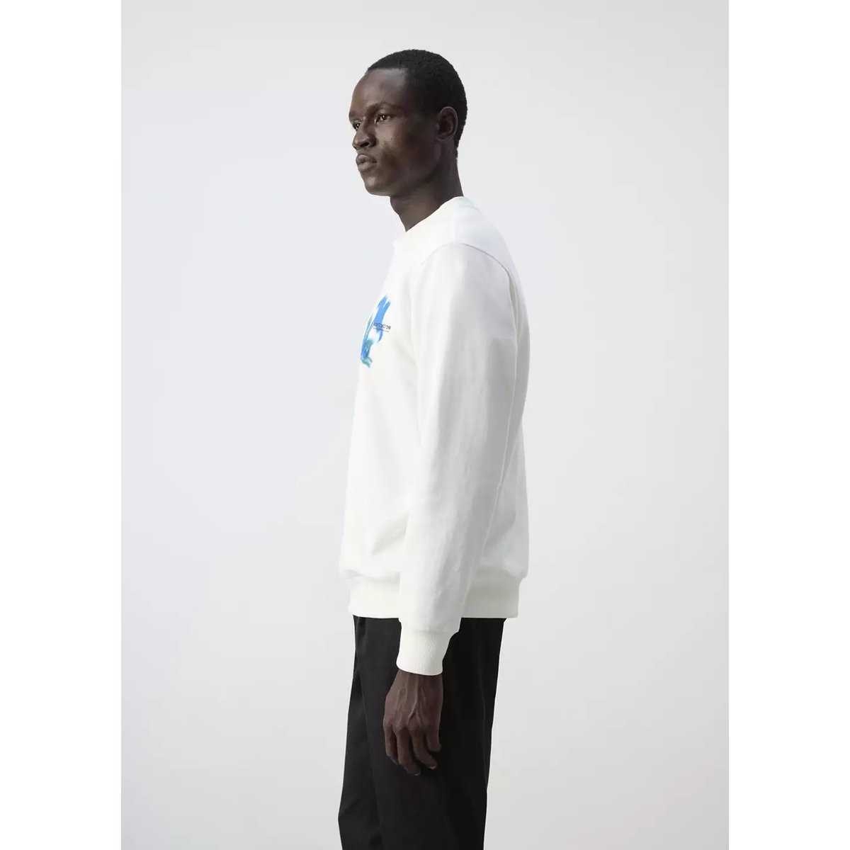 Sweat-shirt imprimé 100 % coton blanc, MANGO MAN