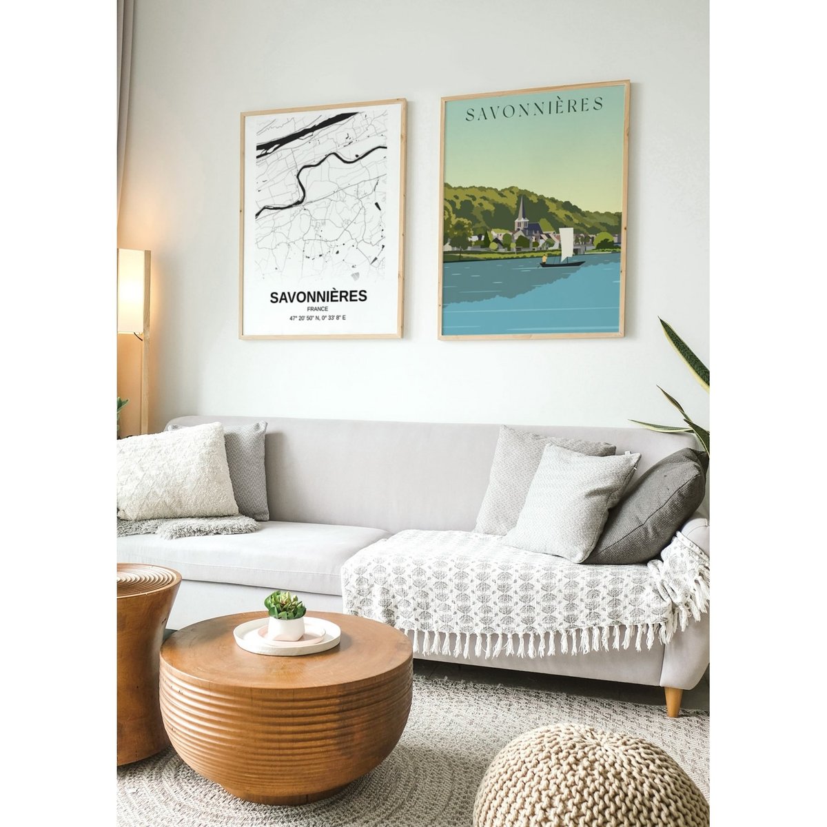 Affiche ville Savonnières blanc, L'AFFICHERIE