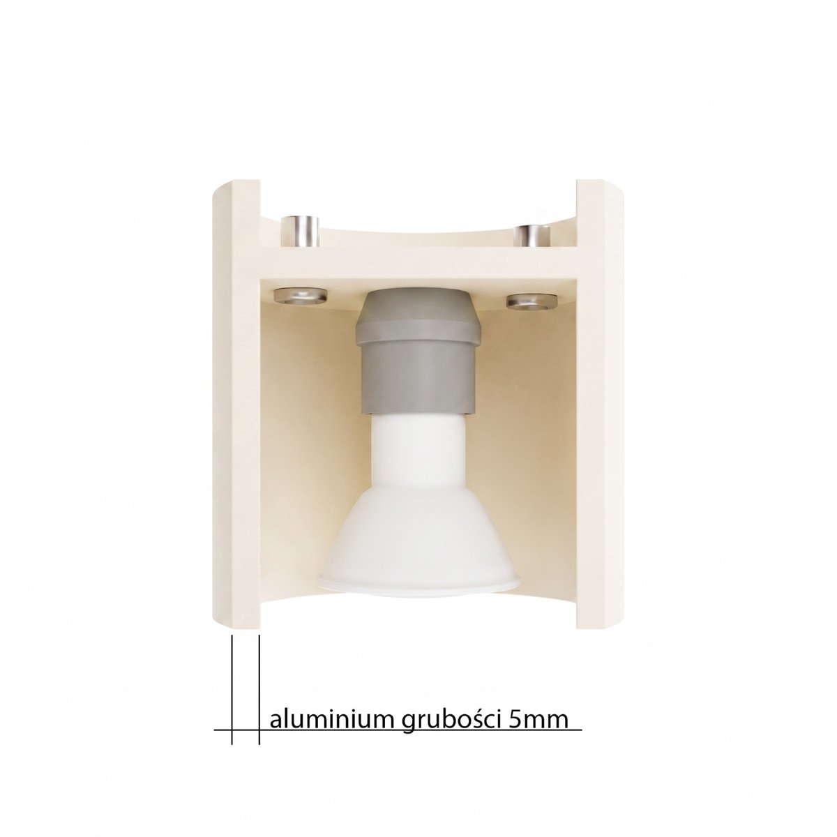 Plafonnier Aluminium Beige GU10 2 Orbis beige, EDEN