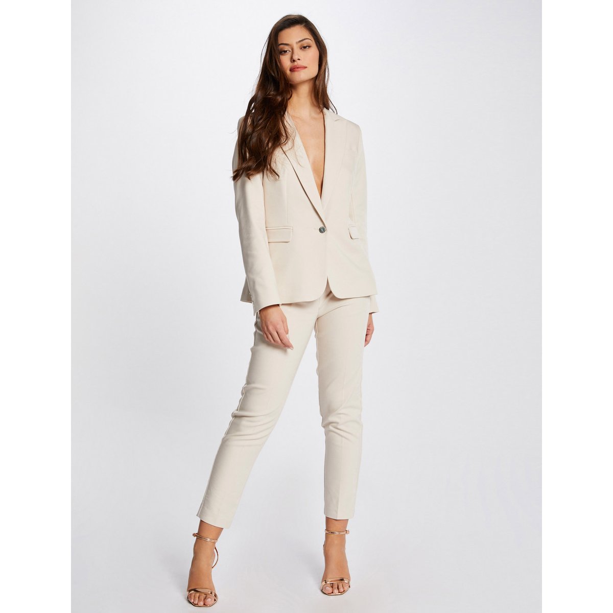 Pantalon cigarette 7/8ème ivoire, MORGAN
