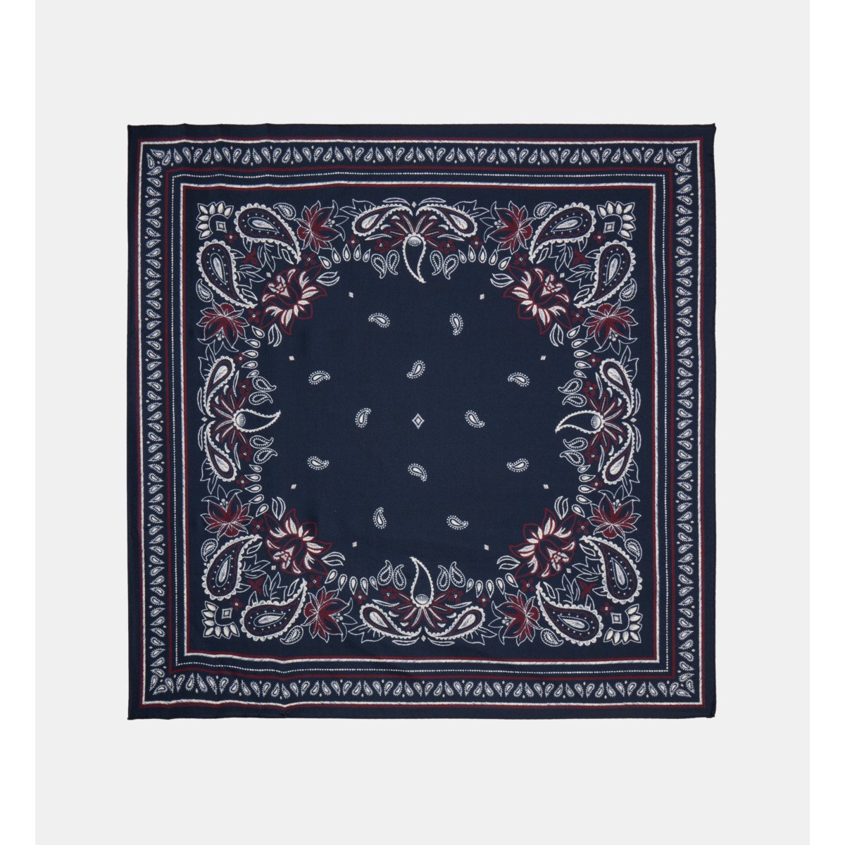 Carré bandana kamari en soie bleu marine, JODHPUR
