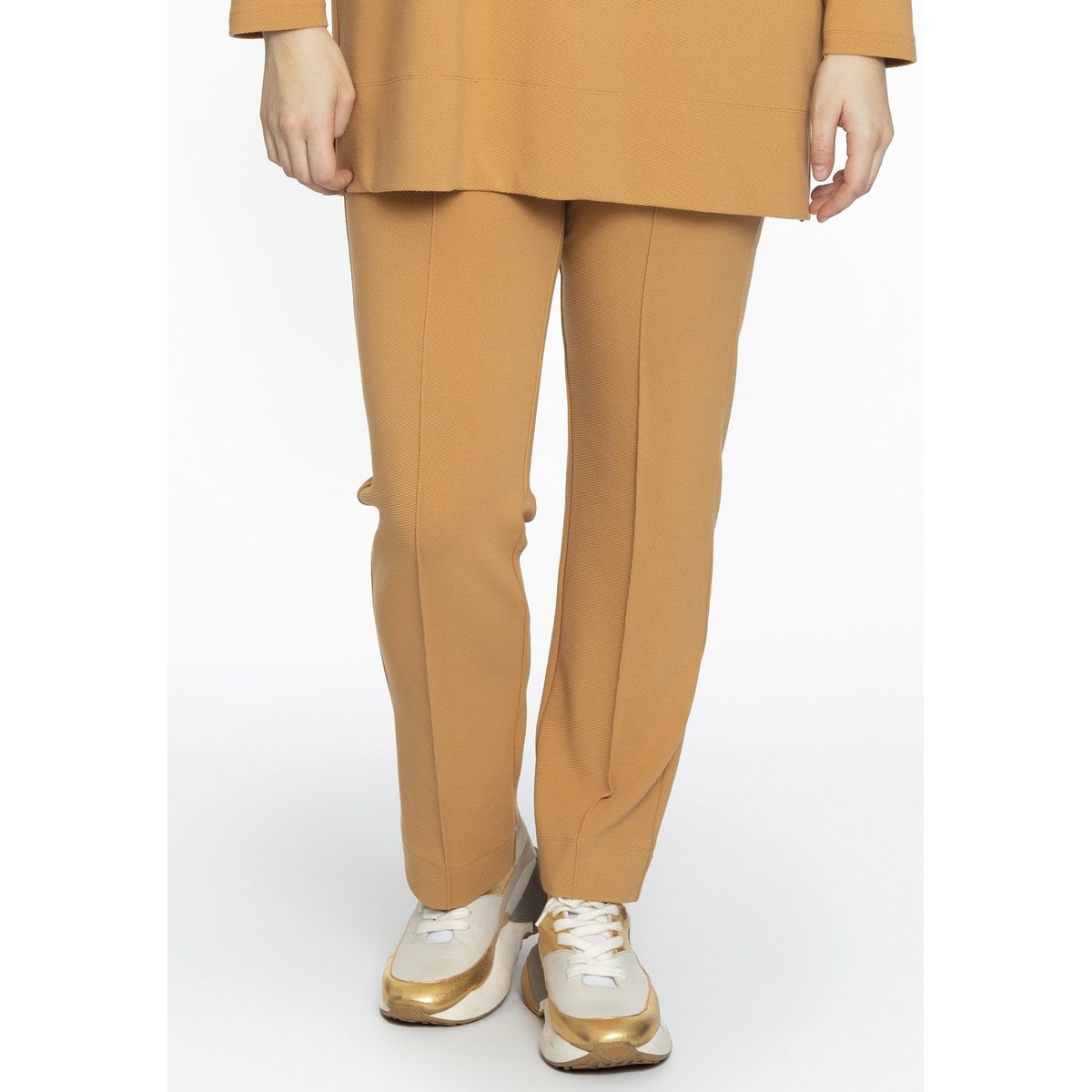 Pantalon cigarette fit brun clair, YOEK