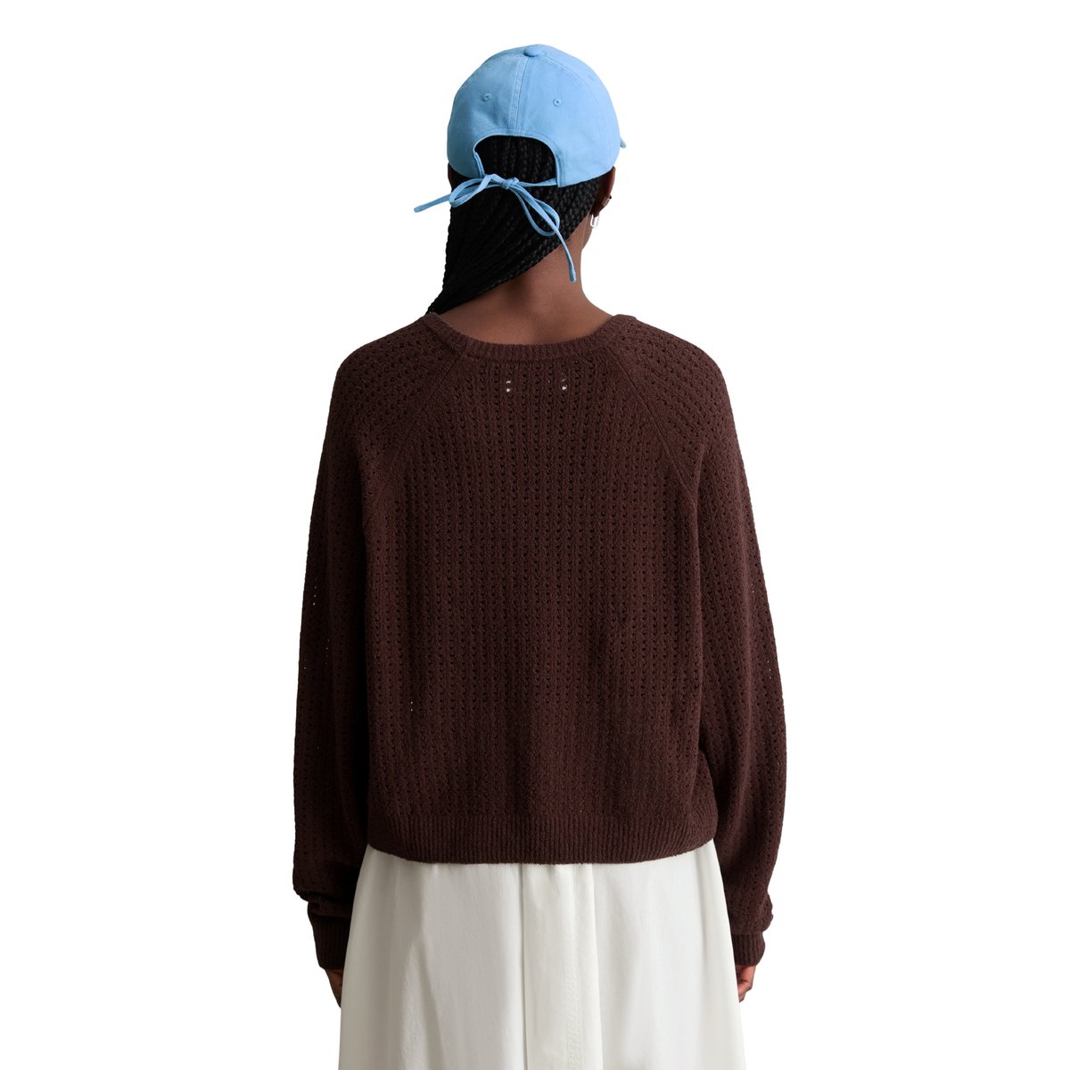 Pull en vrac en doux mélange de coton organique rouge foncé, MARC O’POLO DENIM