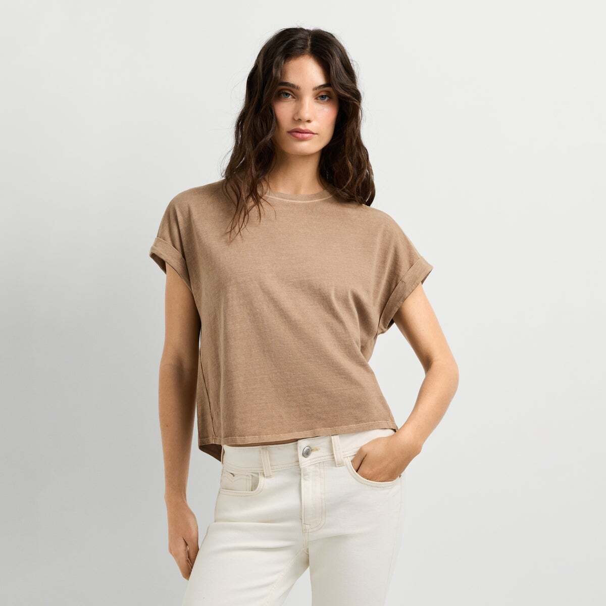 T-Shirt Color Block brun brun, PEPE JEANS