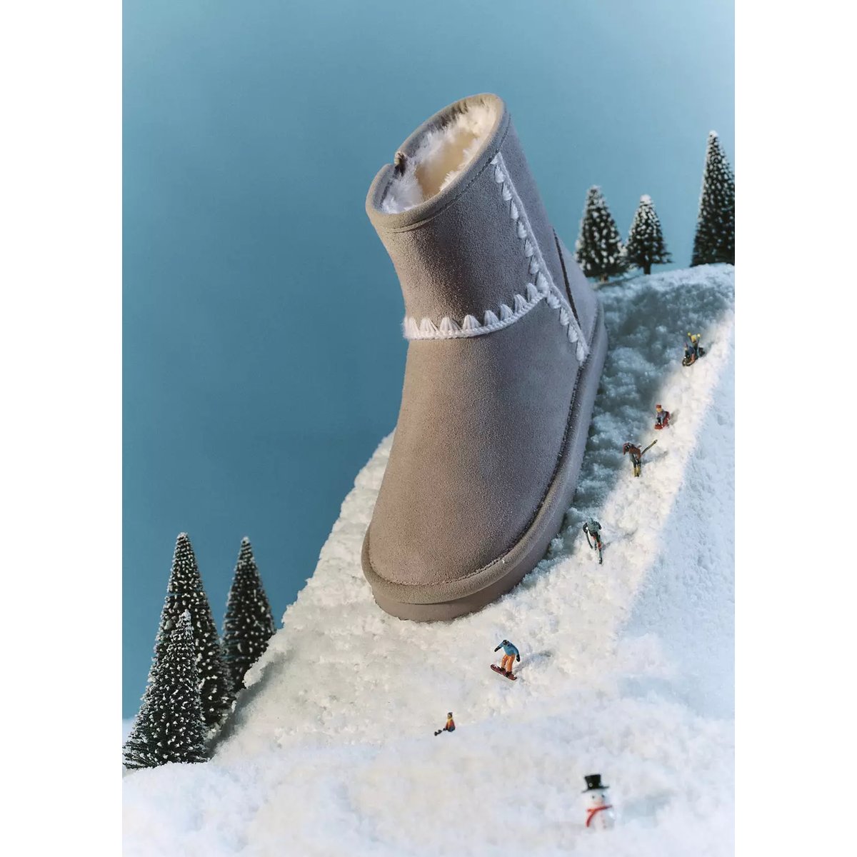 Bottines en cuir à détails brodés gris, MANGO KIDS