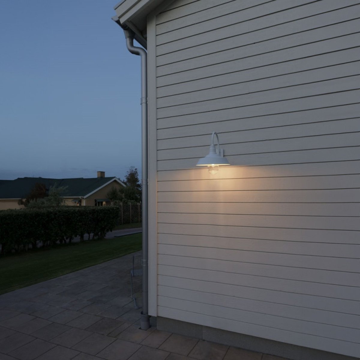 Grande applique d'extérieur blanche Trapani blanc, MILLUMINE