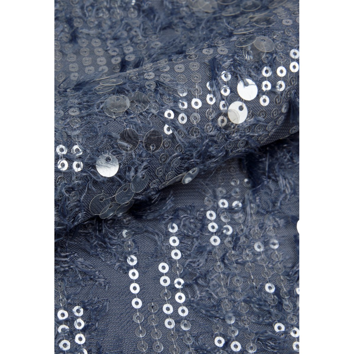 Veste kimono oversize brodée sequins bleu, IKKS