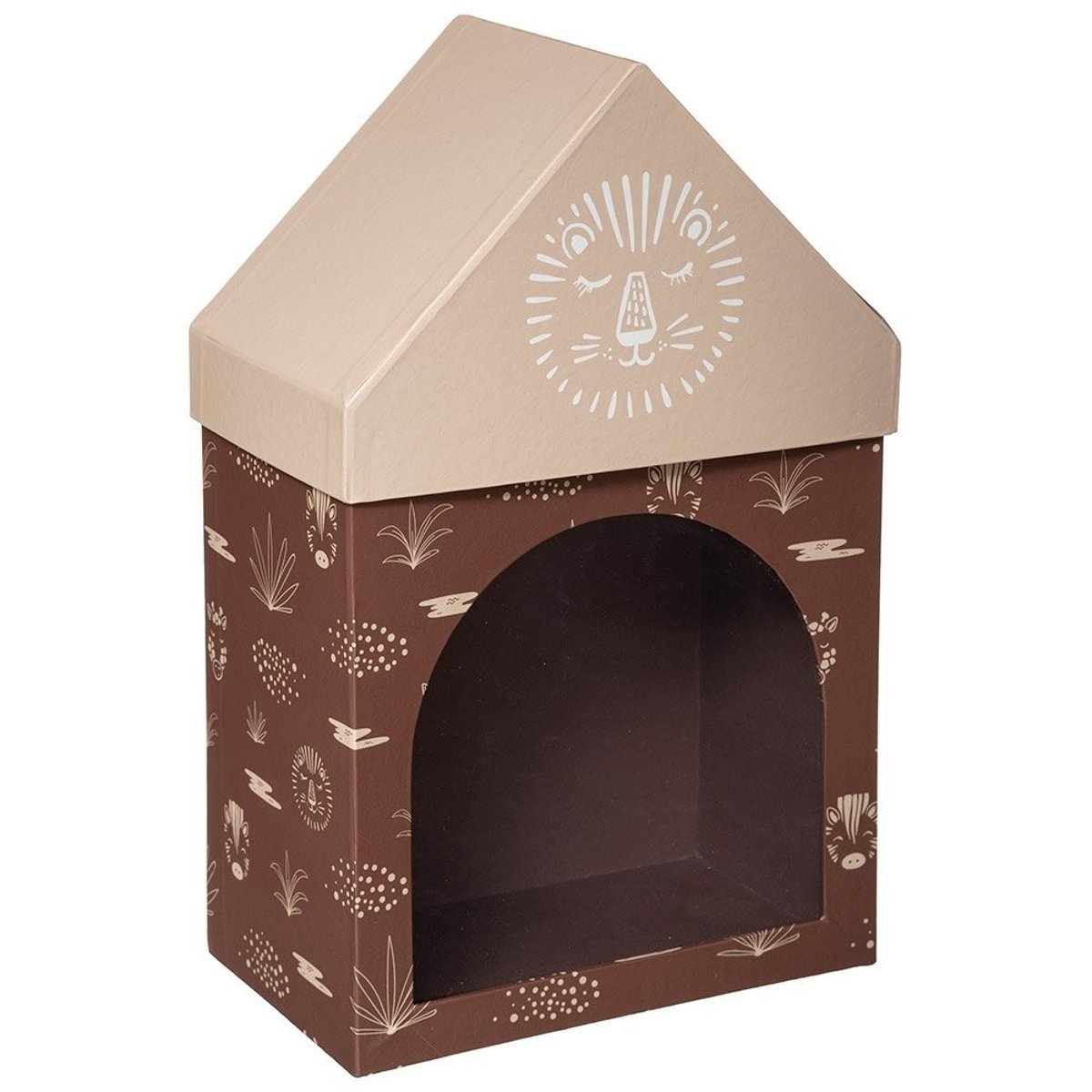 Lot De 2 Boites De Rangement Forme Hutte marron, ATMOSPHERA