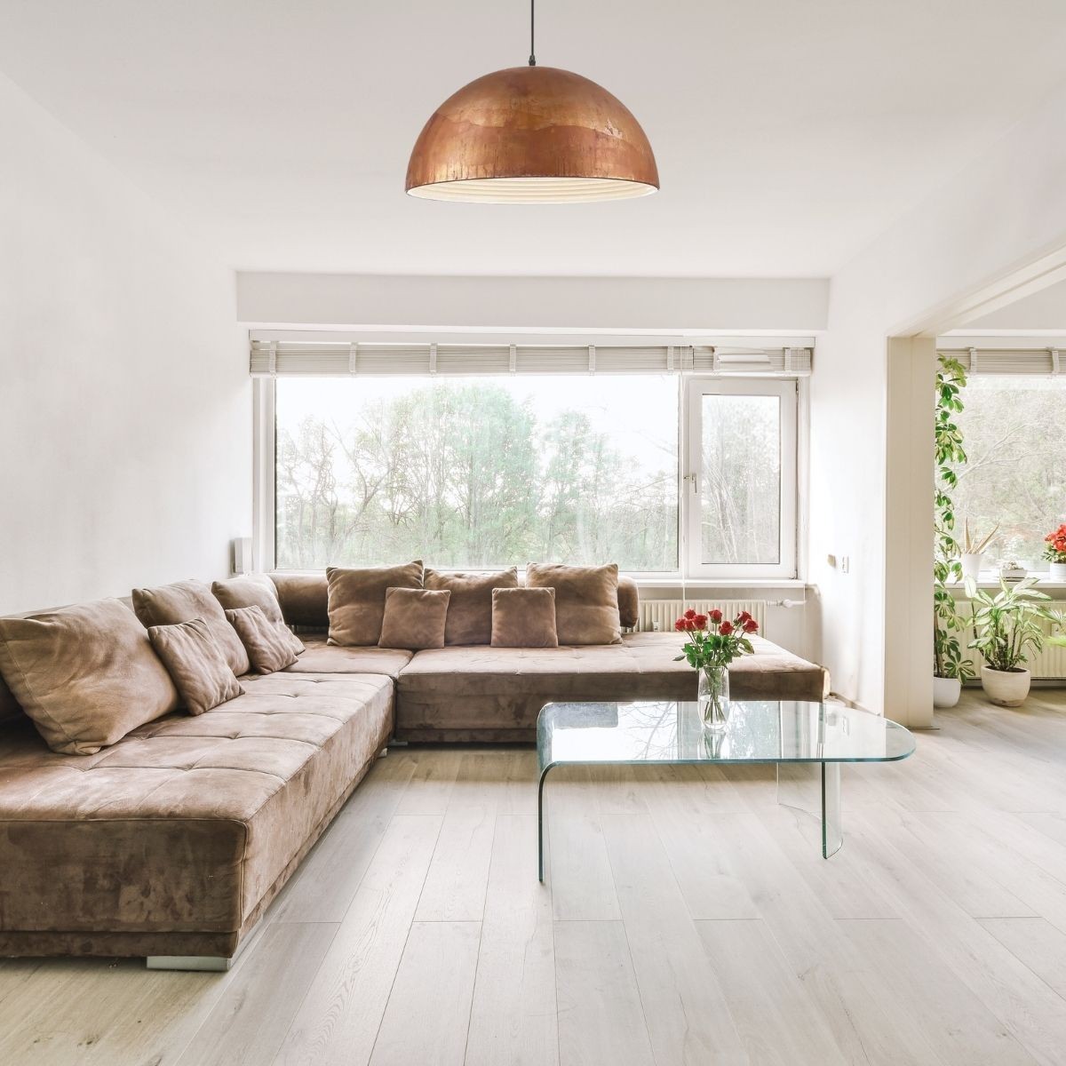 Suspension    FOLK marron corten, IDEAL LUX