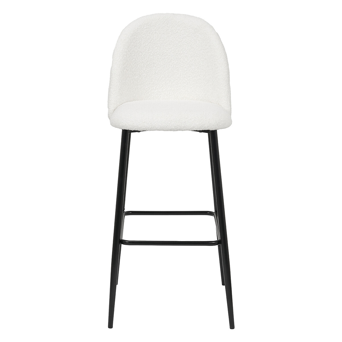 Tavi Bouclé & Metal Bar Stool white, SO'HOME