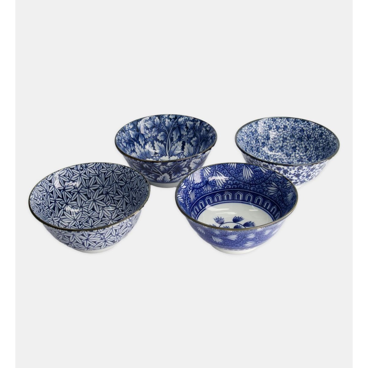 Coffret 4 bols bleu et blanc, TOKYO DESIGN STUDIO