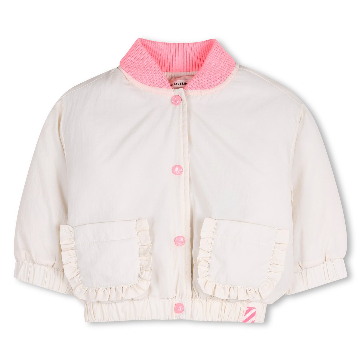 Bomber en matiere froissee craie, BILLIEBLUSH