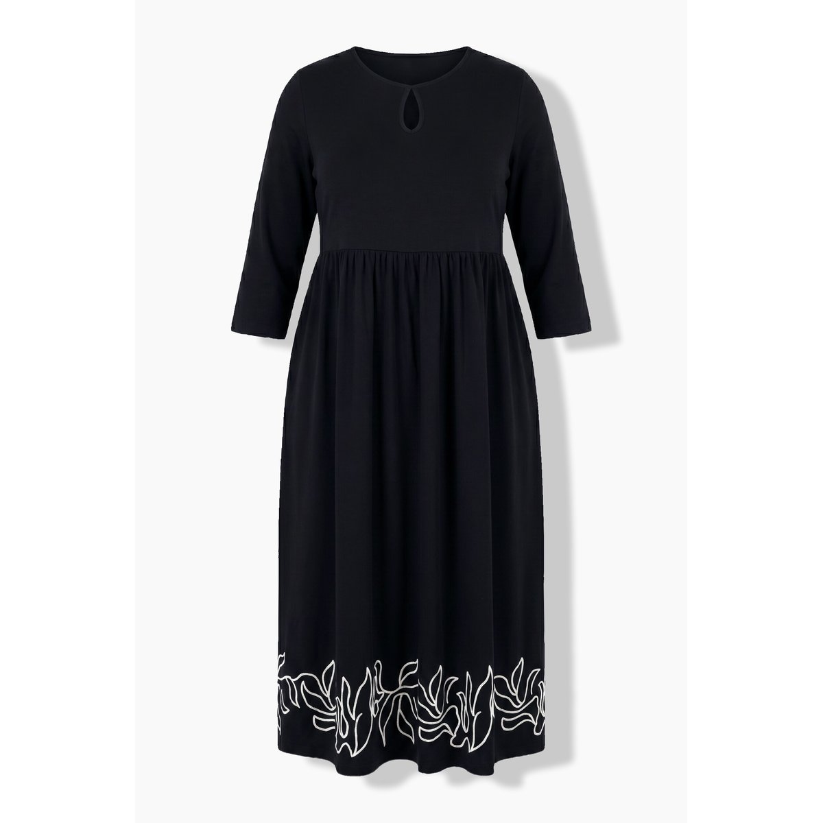 Robe maxi en jersey noir, ULLA POPKEN