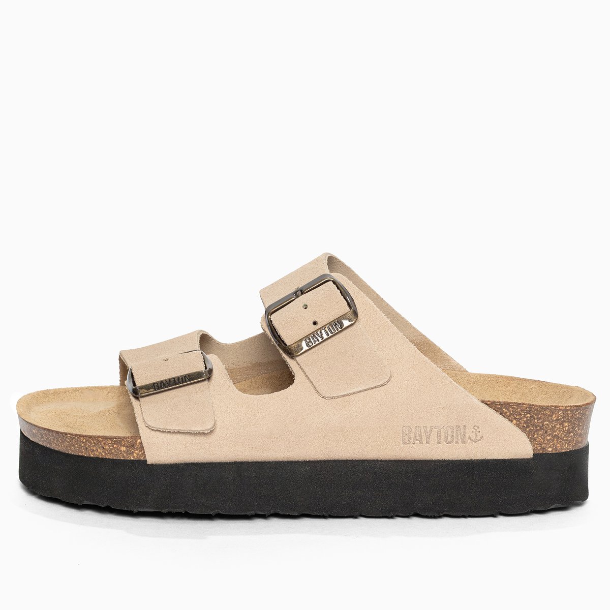 Sandales en cuir suedé JAPET beige, BAYTON