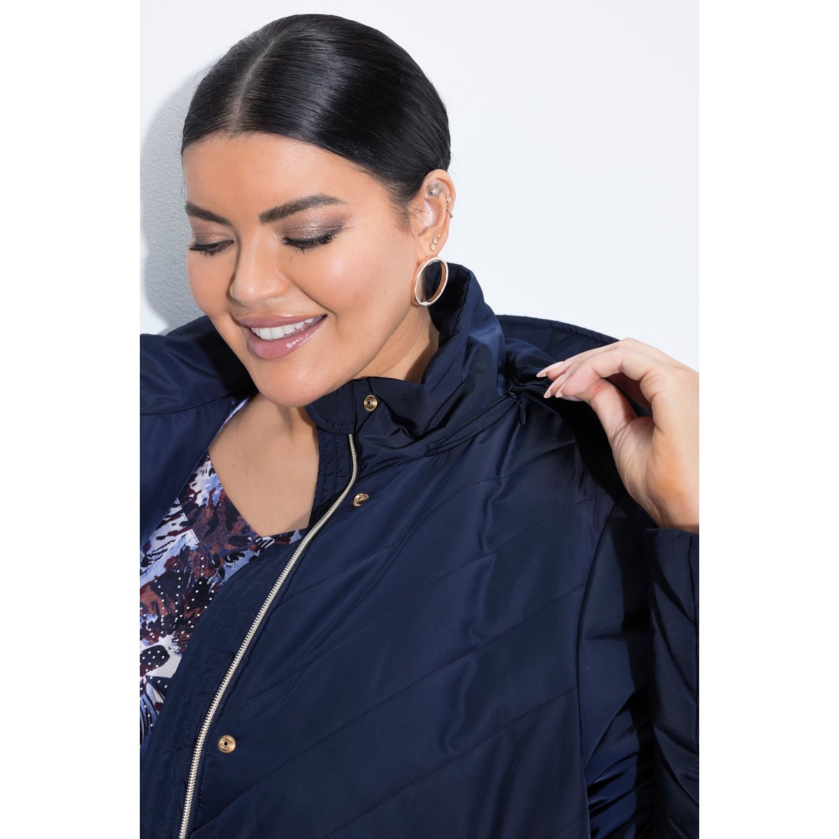 Manteau déperlant, jeu de matelassages marine foncé, ULLA POPKEN