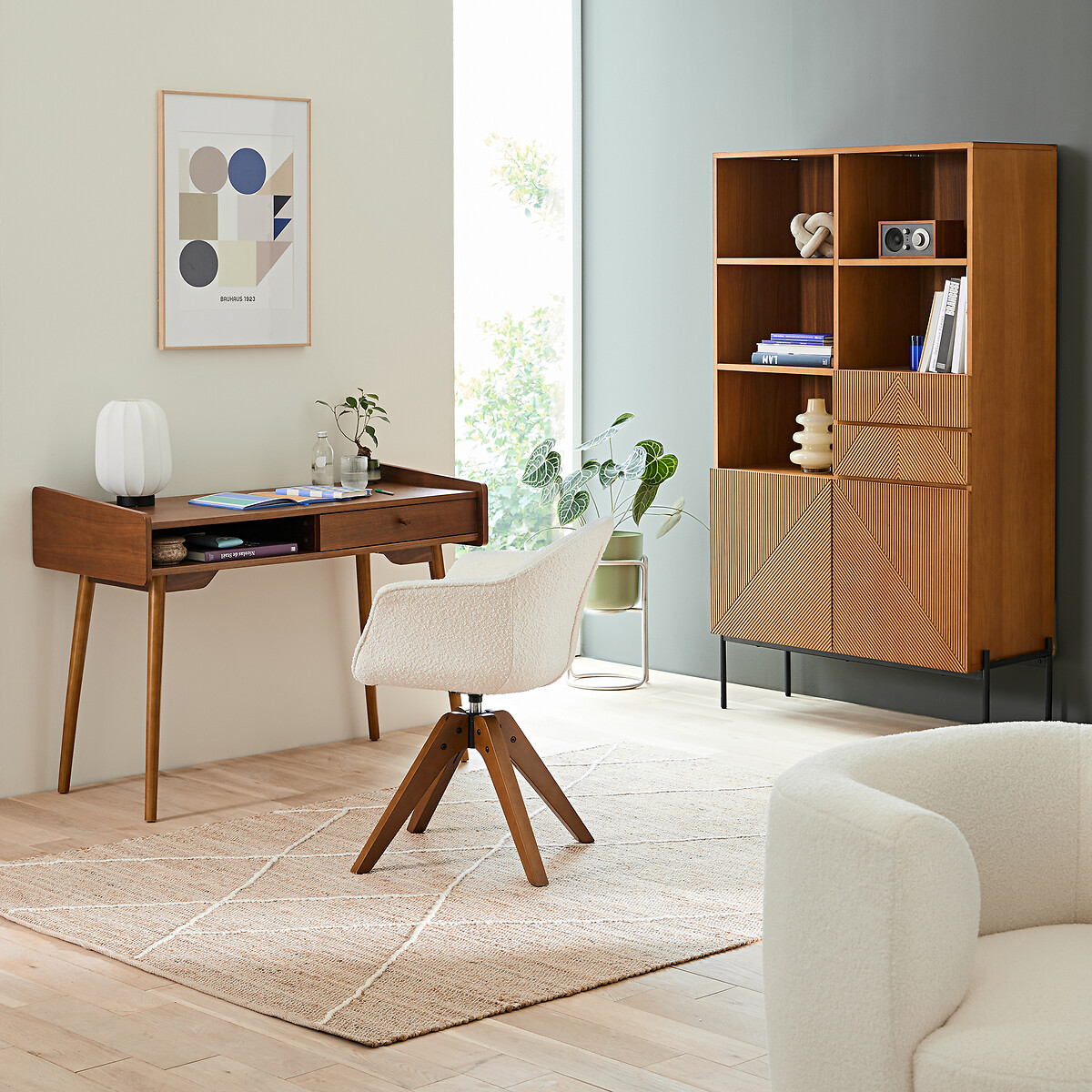 Bureau vintage, RONDA bois noyer, LA REDOUTE INTERIEURS