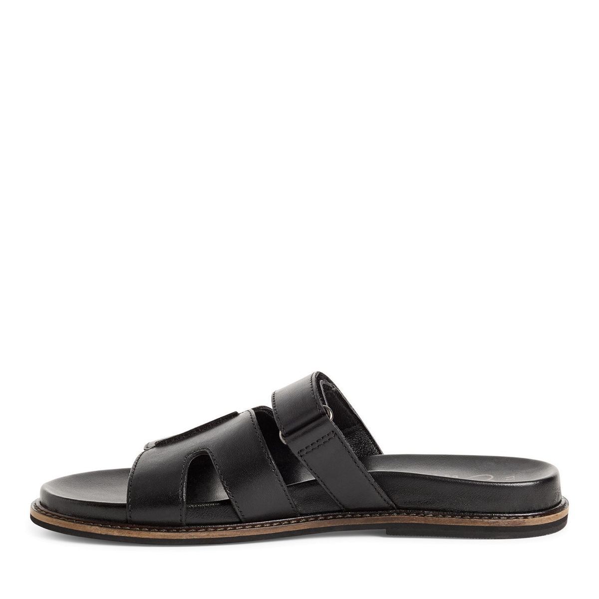Mule en cuir noir, MARCO TOZZI