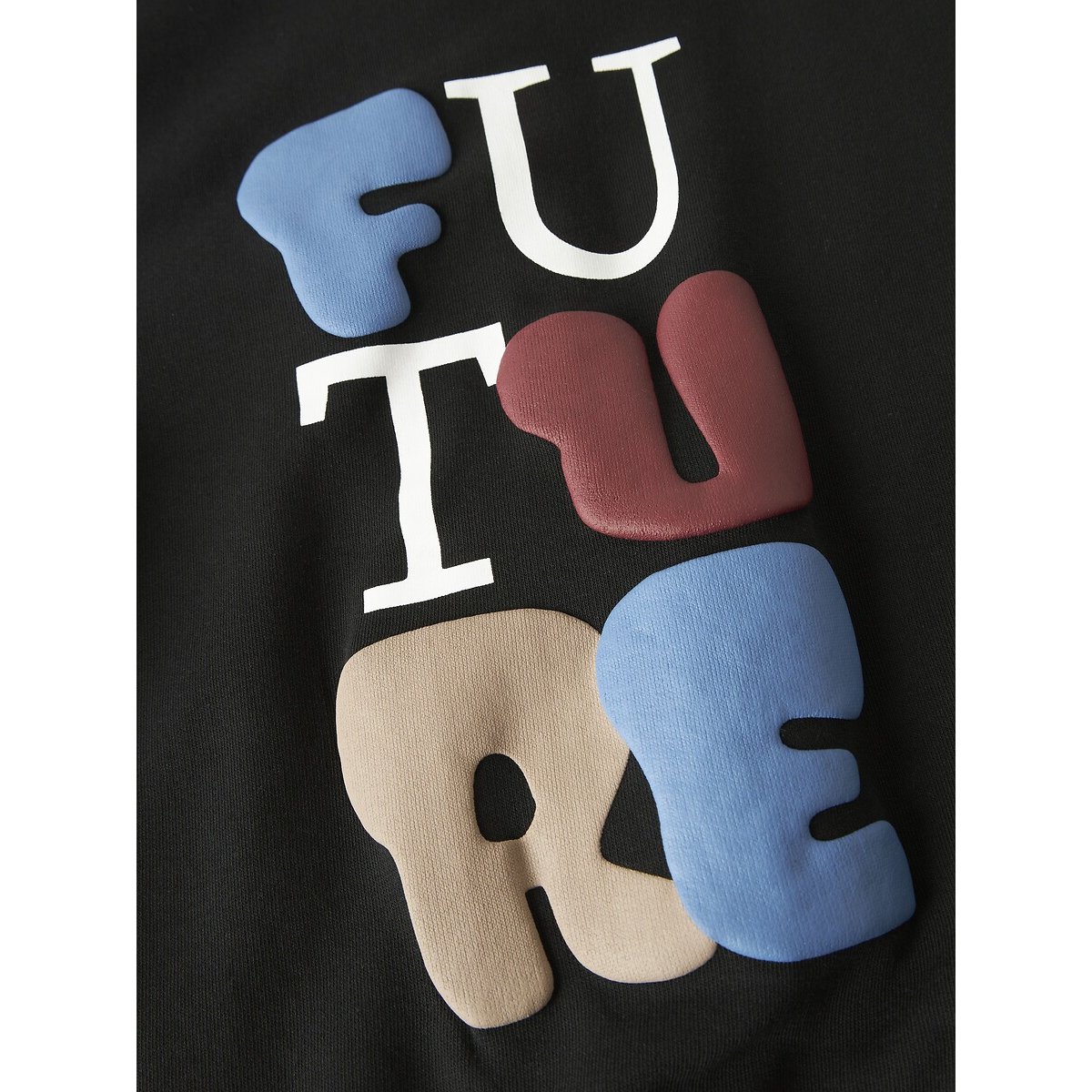 Felpa con cappuccio e zip nero , NAME IT