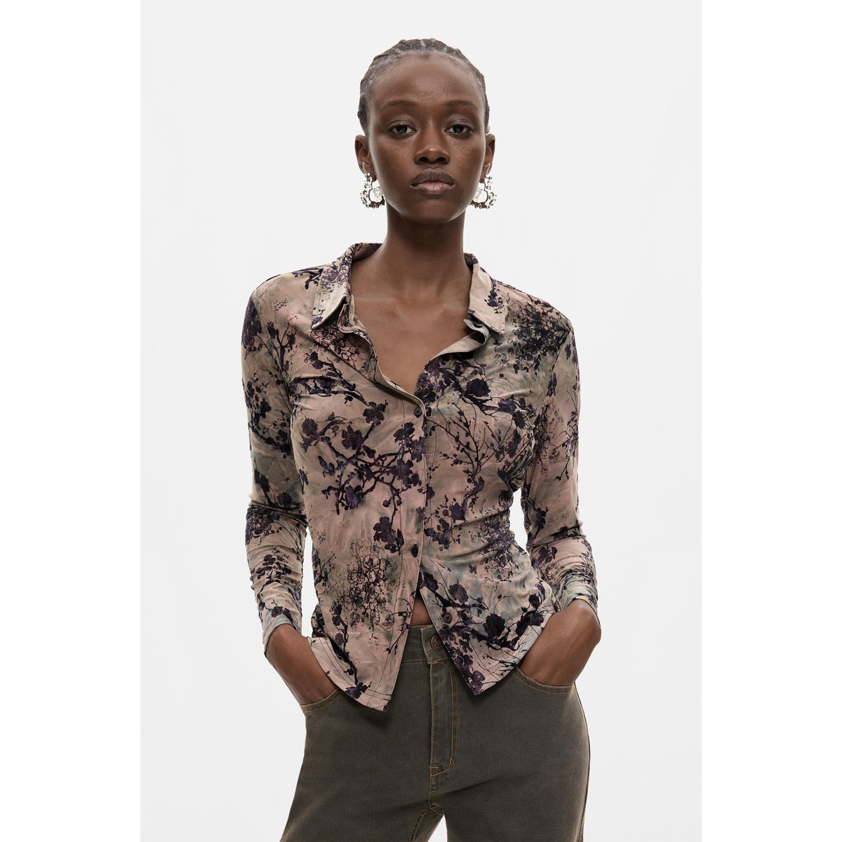 Chemise floquée noir, DESIGUAL