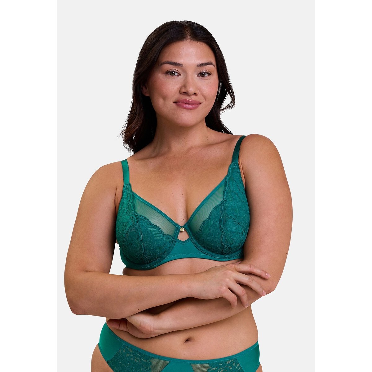 Soutien gorge avec armatures Romance vert emeraude, SANS COMPLEXE