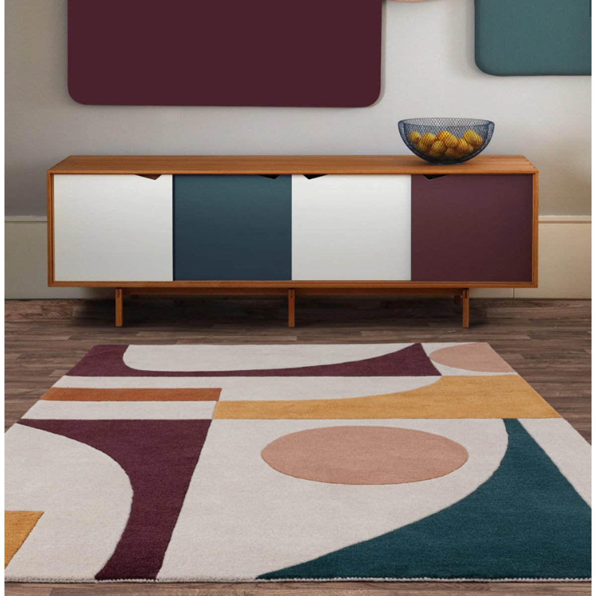 Tapis tufté main en laine MINGLE multicolore, NOVATREND