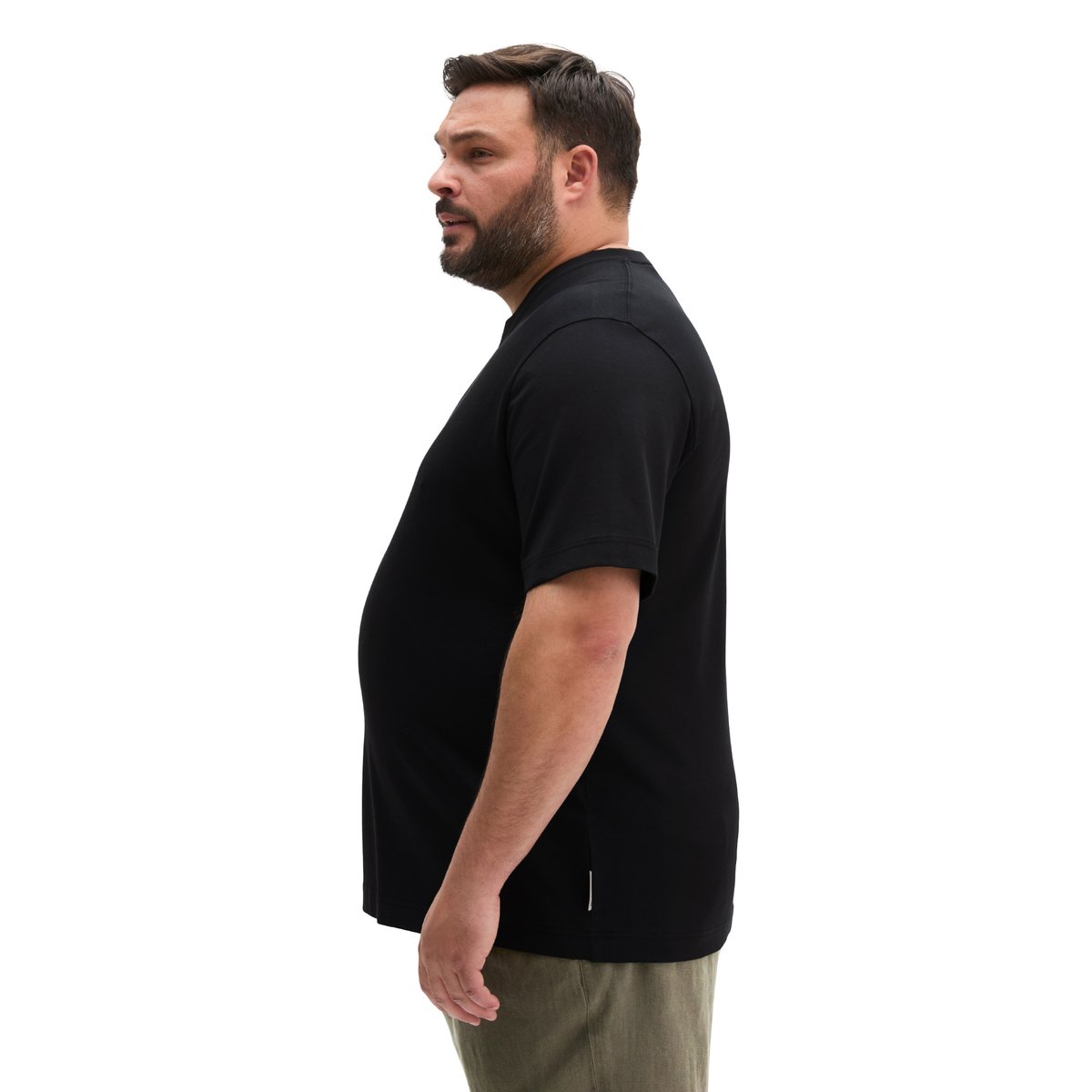 T-shirt relaxed en jersey de coton bio épais noir, MARC O'POLO