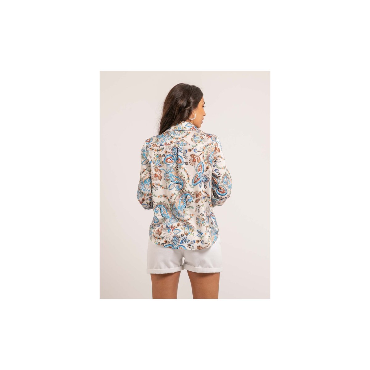 Chemise Motifs Oliane bleu, DONA LISA