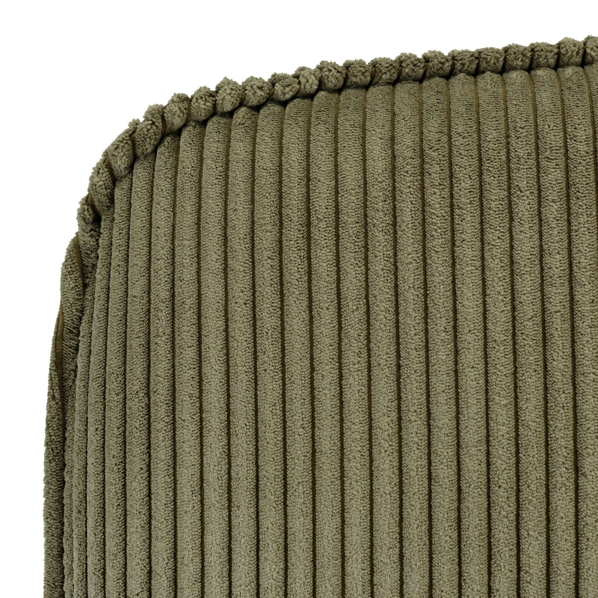 Fauteuil pivotant en tissu velours côtelé vert CASTILLE vert, PIER IMPORT