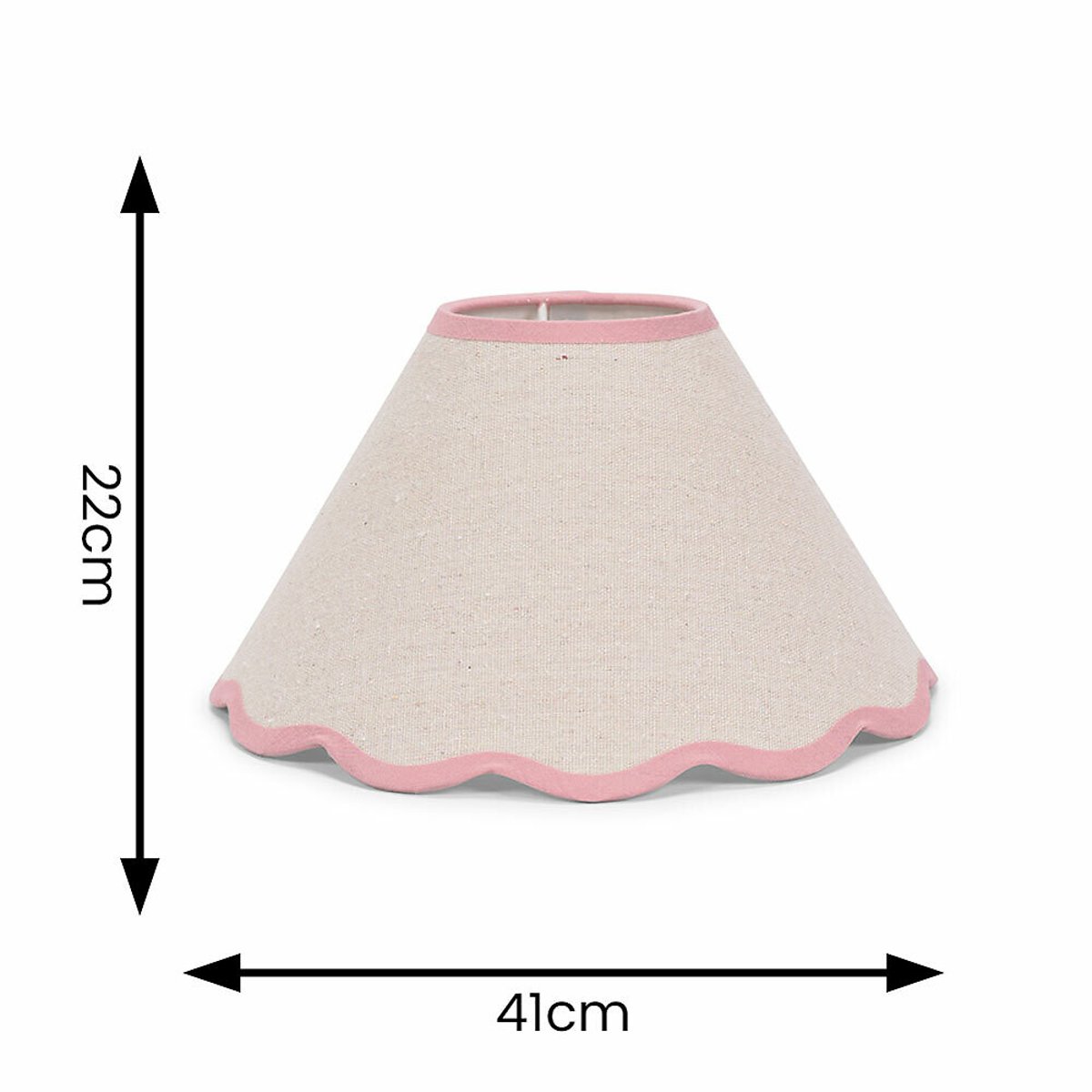 41cm Florence Scallop Trim Shade pink, SO'HOME