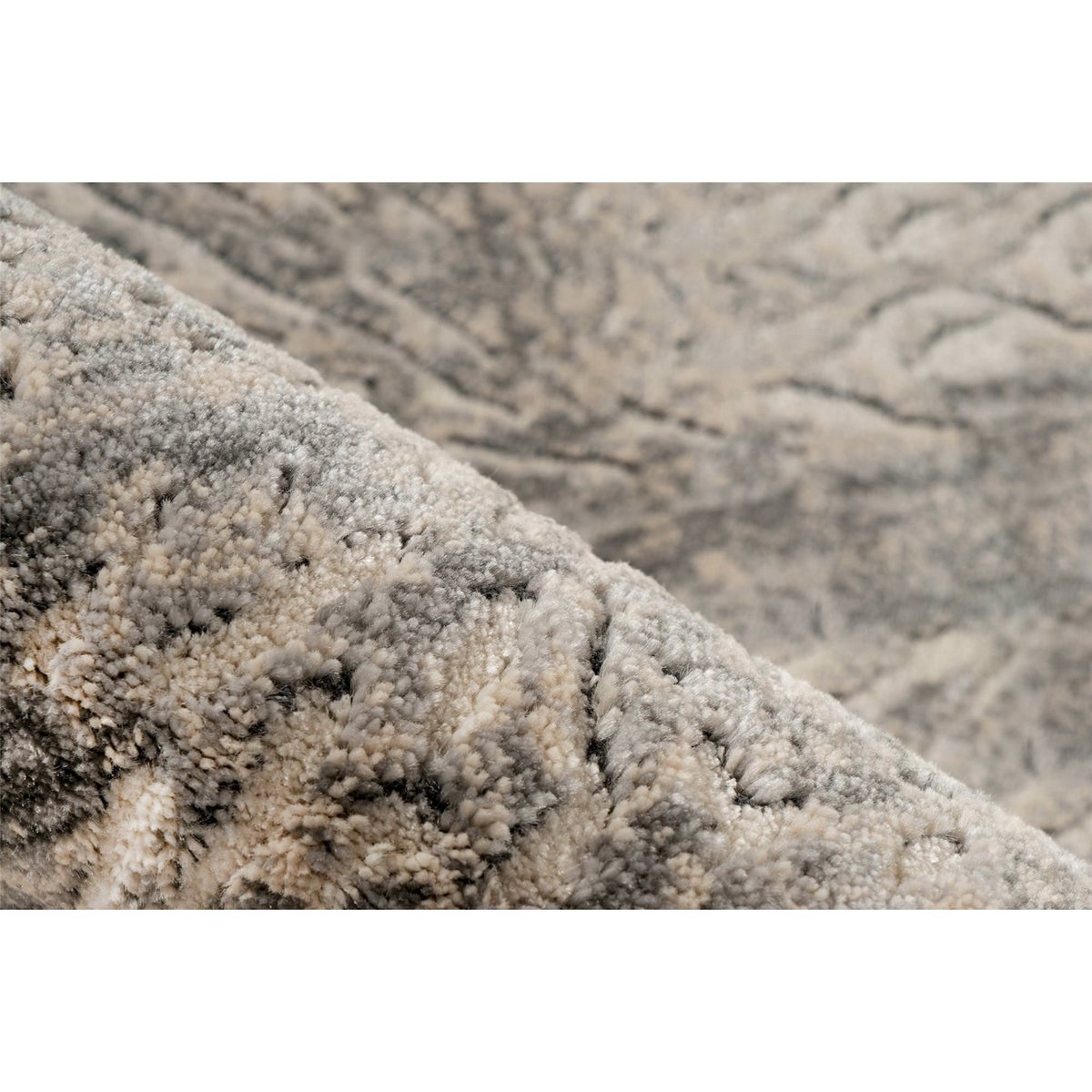 Tapis rectangulaire vintage à motifs, Adela gris vintage nuance beige et écru, ARTE ESPINA
