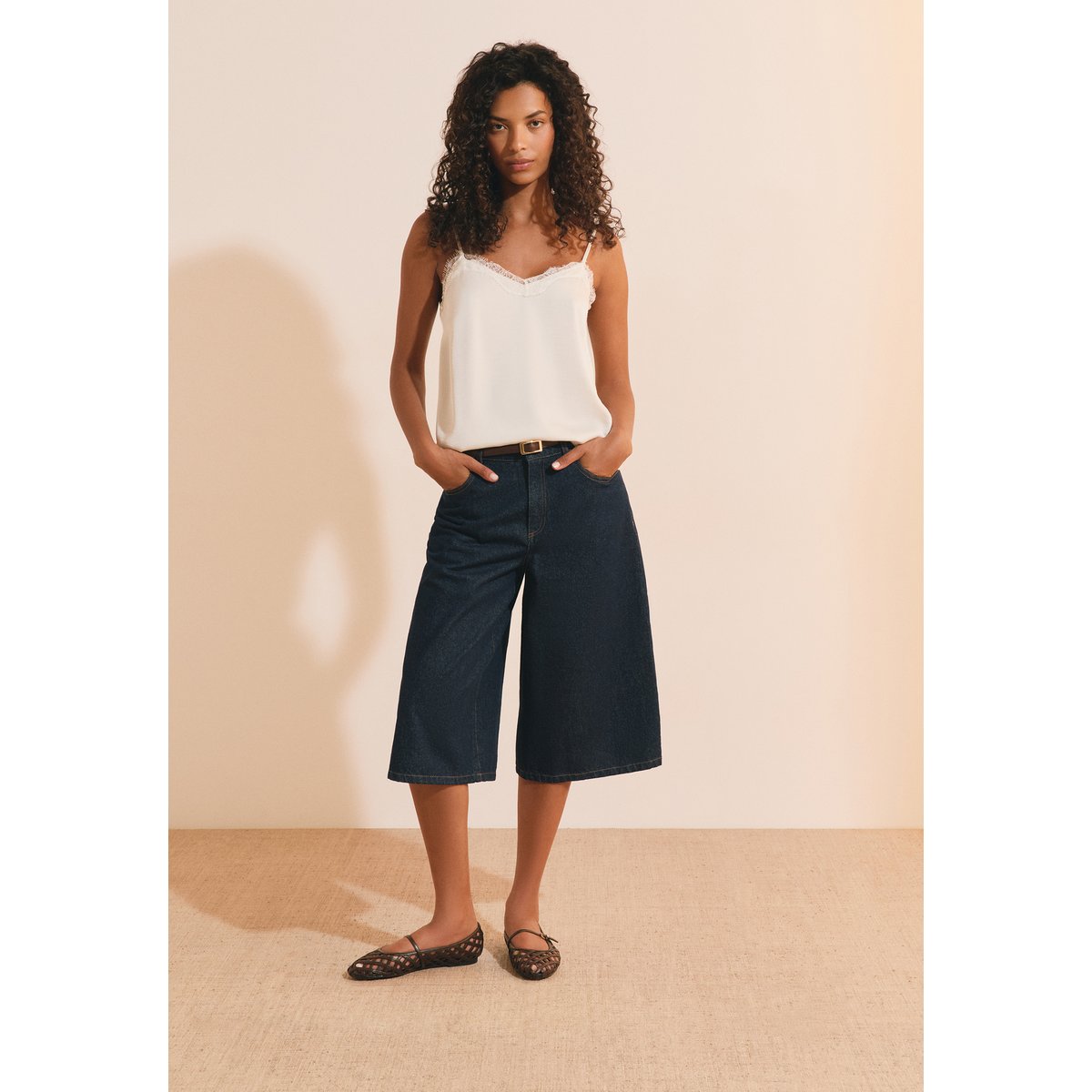 Bermuda long en jean PIADINA jean denim, ETAM