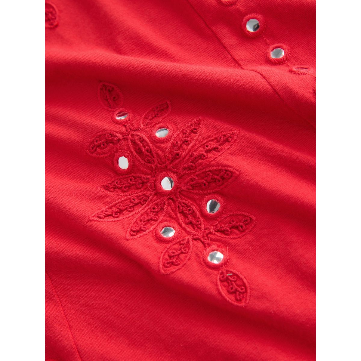Robe courte sans manches col carré miroir rouge, NEXT