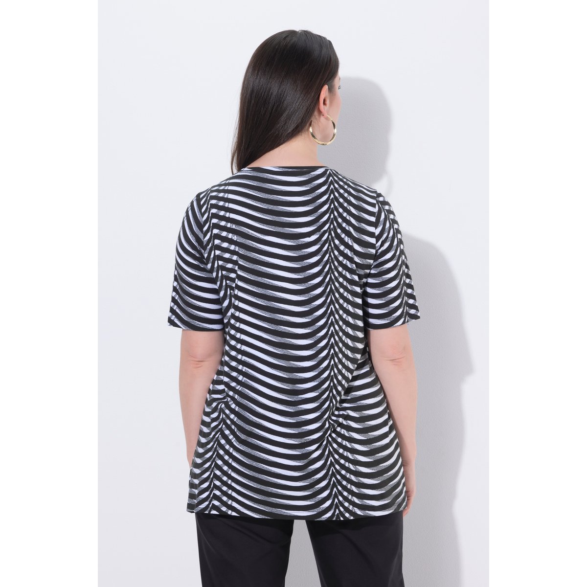 T-shirt en coton Pima blanc neige, ULLA POPKEN
