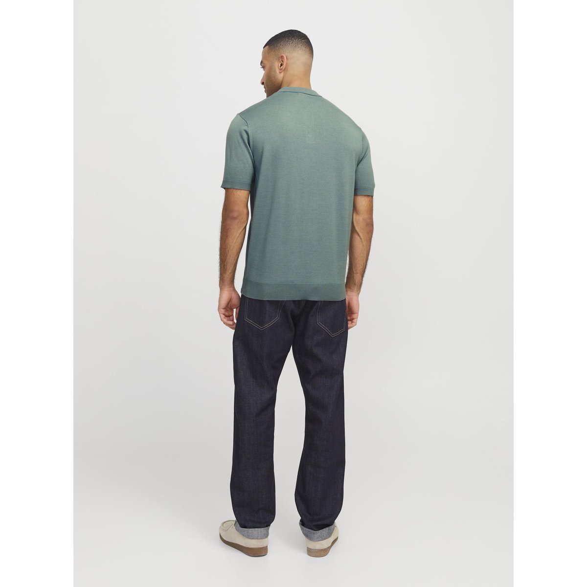 Polo Tricoté grise - stormy sea 3, JACK & JONES