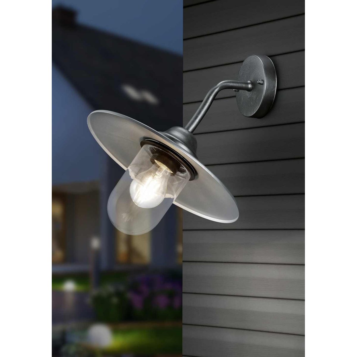 Applique de jardin en métal industriel, BRENTA anthracite, TRIO