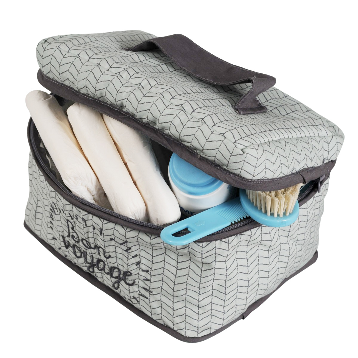 Trousse de toilette BON VOYAGE vert d'eau, LITTLE CREVETTE