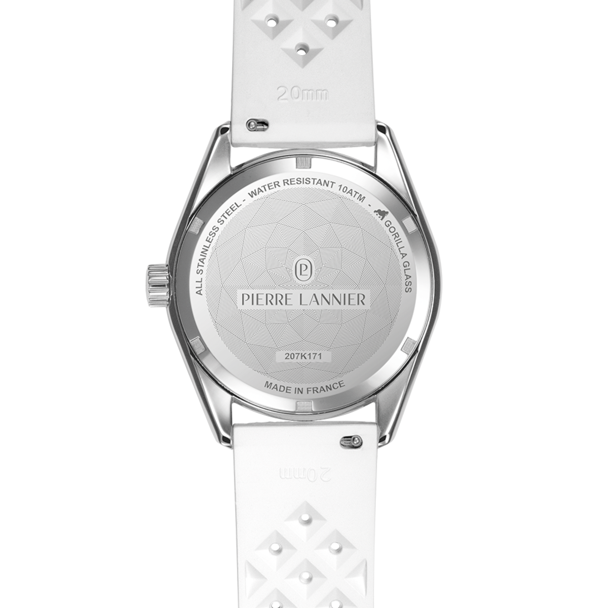 Montre Analogique BORA argenté vert blanc, PIERRE LANNIER