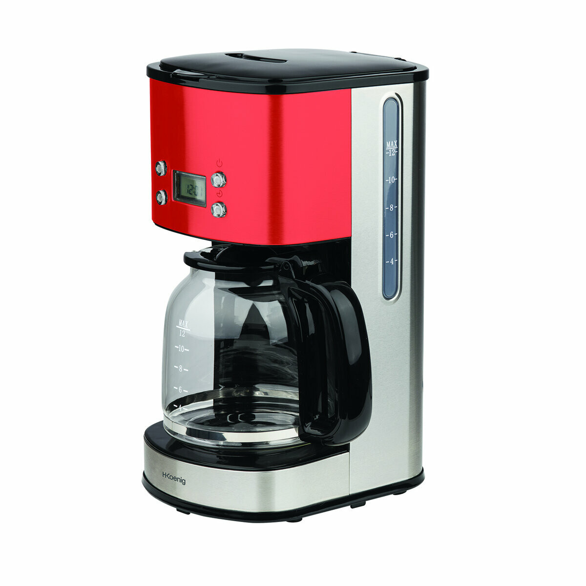 presse agrumes et cafetiere 1,8l programmable - agr60 + mg30 rouge jaune, H.KOENIG