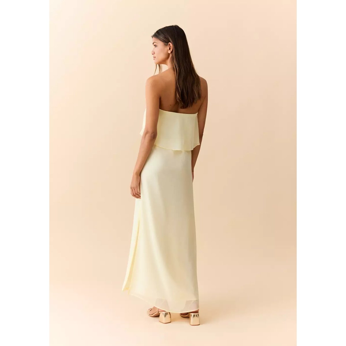 Robe bustier jaune, MANGO TEEN