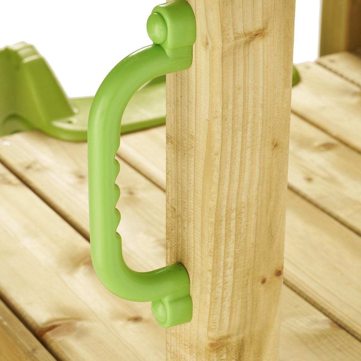 Aire de jeux bois enfant : plateforme 90 cm avec toboggan WALLI vert, KANGUI