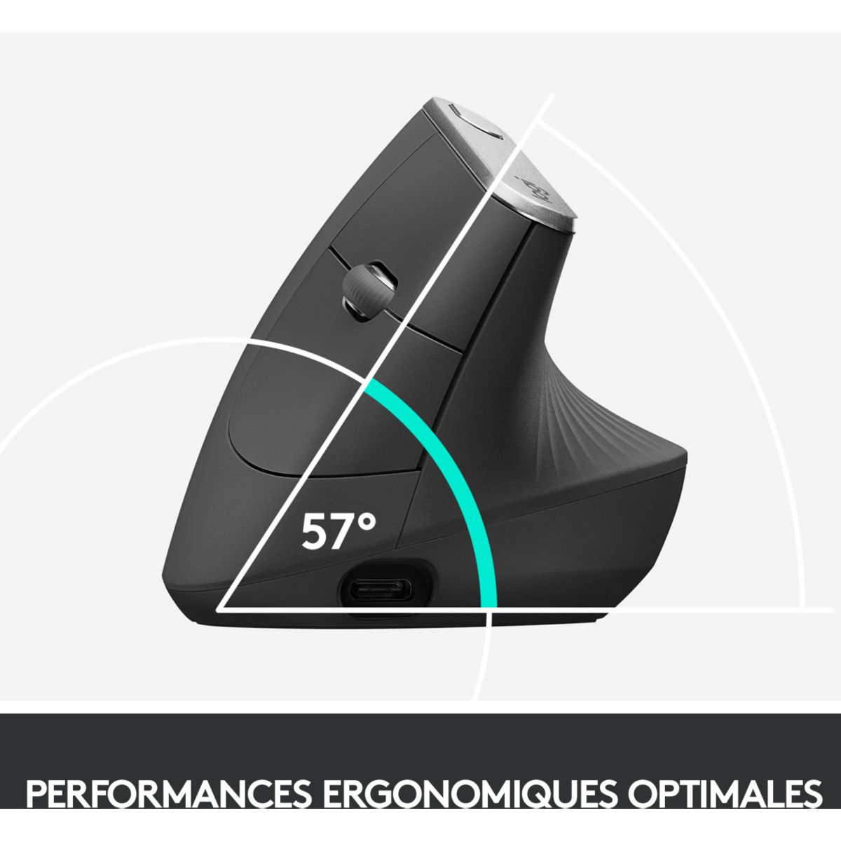 Souris sans fil MX Vertical noir, LOGITECH
