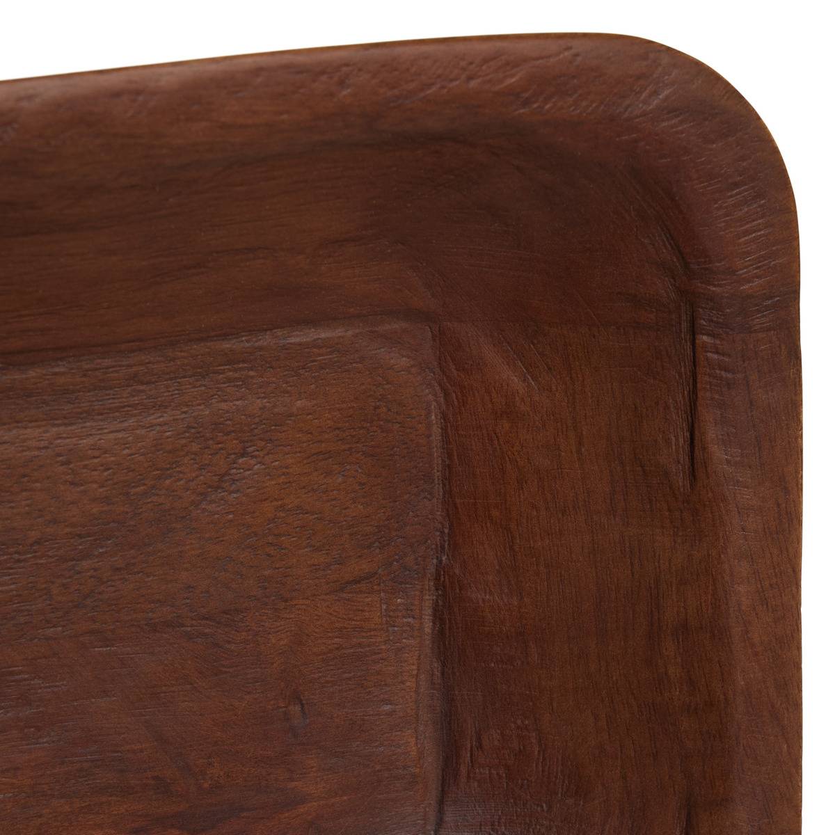Plateau rectangulaire en manguier NYERO marron, ATMOSPHERA