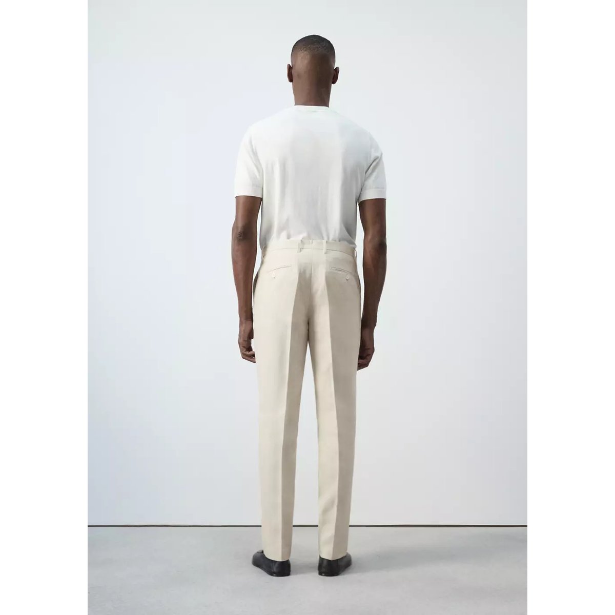 Pantalon costume Amalfi 100 % lin slim-fit écru, MANGO MAN