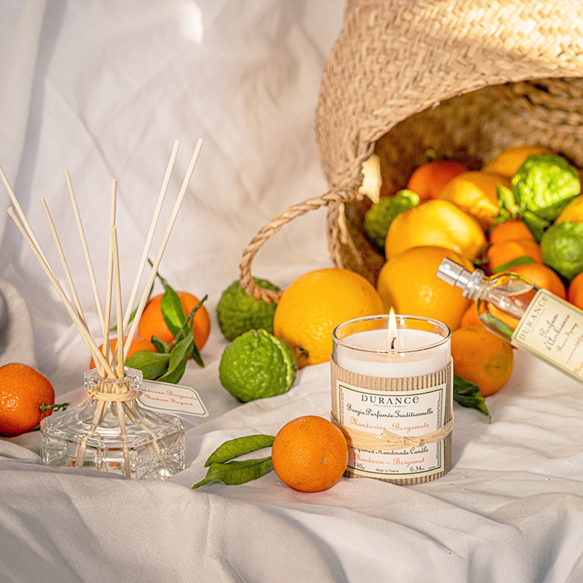 Recharge diffuseur de parfum MANDARINE BERGAMOTE couleur unique, DURANCE