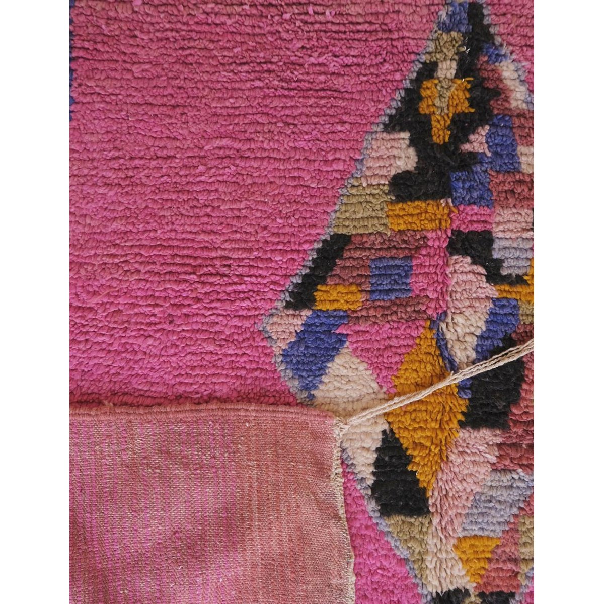 Tapis berbère en laine Boujad 196 x 312 cm rose poudrée, AFK LIVING