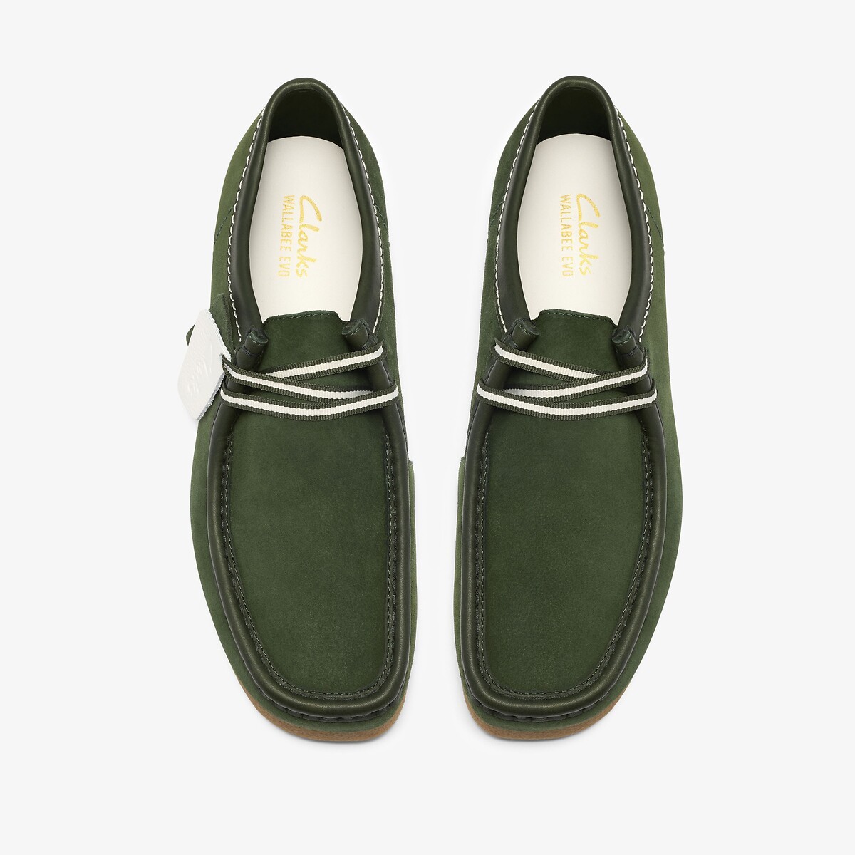 Derbies en cuir vert foncé, CLARKS