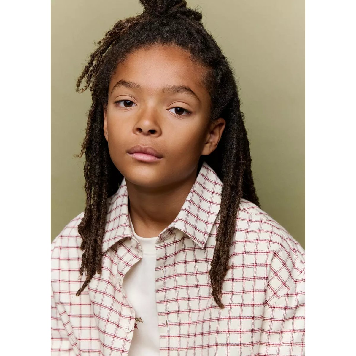 Chemise flanelle à carreaux écru, MANGO KIDS
