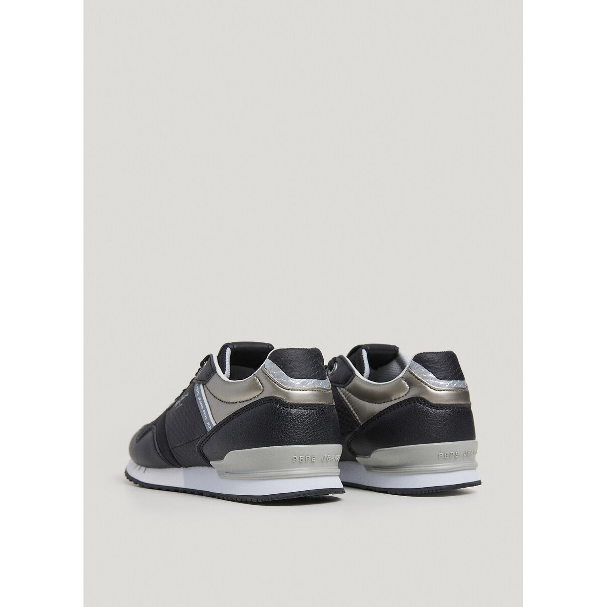 Baskets basses London Snake W noir, PEPE JEANS