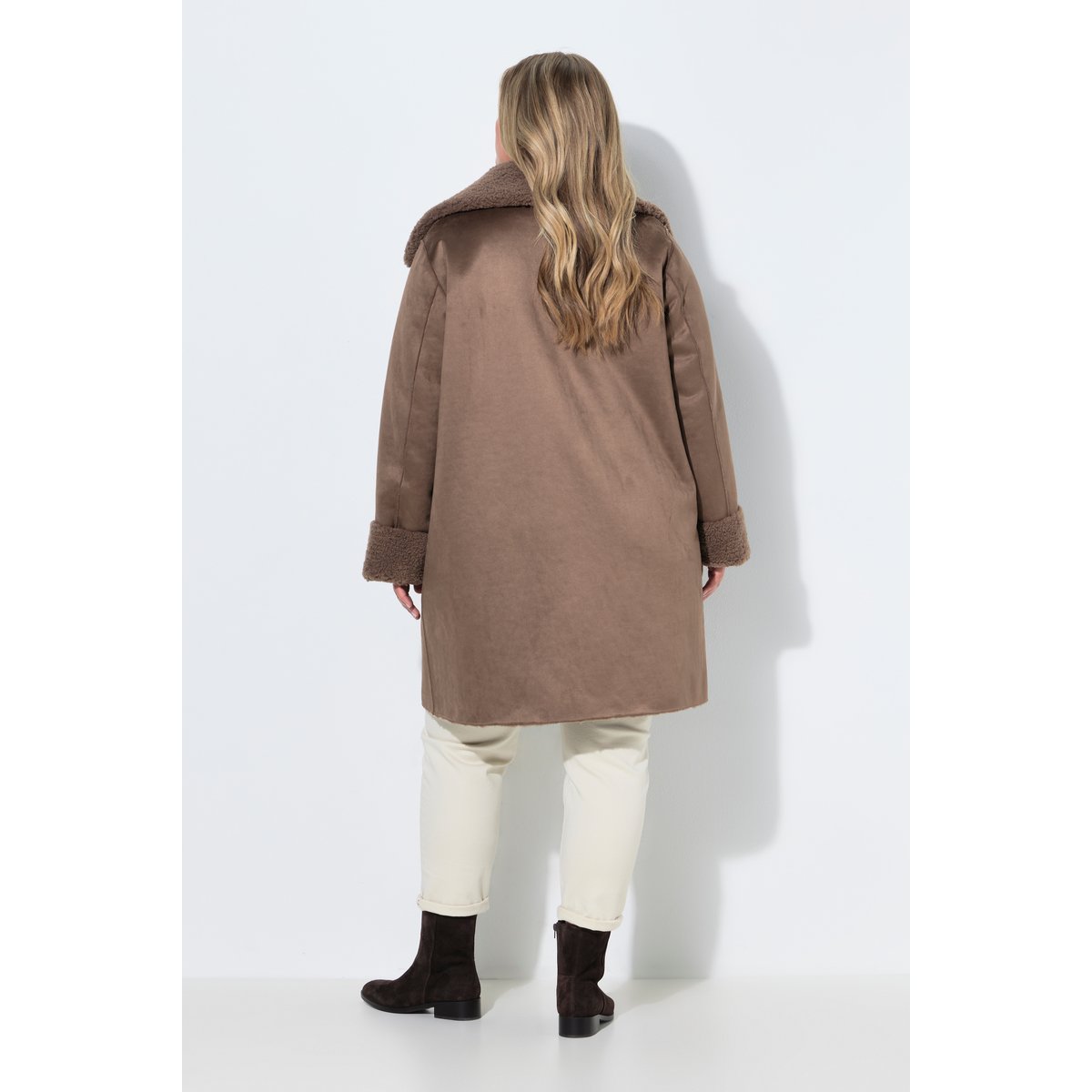 Manteau réversible (avec col) en polaire marron pâle, ULLA POPKEN
